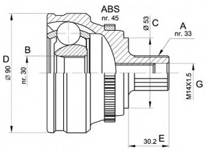 OPEN PARTS CVJ5110.10 jungčių komplektas, kardaninis velenas 
 Ratų pavara -> Sujungimai/komplektas
893407305N, 893498099M, 893498099MX