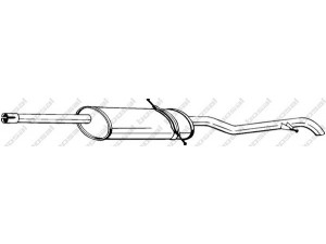 BOSAL 286-555 galinis duslintuvas 
 Išmetimo sistema -> Duslintuvas
414 490 07 21