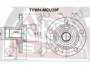 ASVA TYWH-MCU20F rato stebulė 
 Ašies montavimas/vairavimo mechanizmas/ratai -> Rato stebulė/montavimas -> Rato stebulė
43502-28100, 43502-AA021