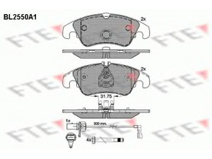 FTE BL2550A1 stabdžių trinkelių rinkinys, diskinis stabdys 
 Techninės priežiūros dalys -> Papildomas remontas
4G0 698 151, 4G0 698 151 D, 4G0 698 151 L