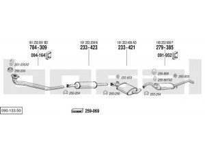 BOSAL 090.133.50 išmetimo sistema 
 Išmetimo sistema -> Išmetimo sistema, visa