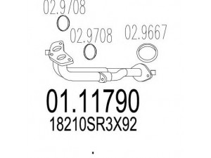 MTS 01.11790 išleidimo kolektorius 
 Išmetimo sistema -> Išmetimo vamzdžiai
18210SR3X92
