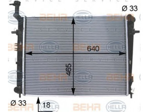 HELLA 8MK 376 790-111 radiatorius, variklio aušinimas 
 Aušinimo sistema -> Radiatorius/alyvos aušintuvas -> Radiatorius/dalys
25310-2E150
