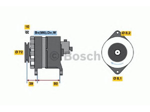 BOSCH 0 120 488 009 kintamosios srovės generatorius