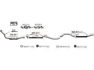 ERNST 080139 išmetimo sistema 
 Išmetimo sistema -> Išmetimo sistema, visa