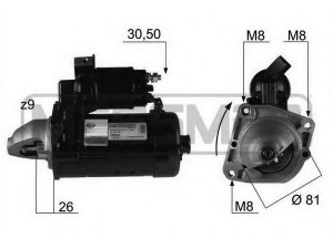 MESSMER 220033 starteris 
 Elektros įranga -> Starterio sistema -> Starteris
1329201080, 1349920080, 46758240
