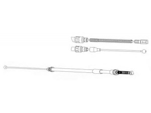 KAWE DM02147 trosas, stovėjimo stabdys 
 Stabdžių sistema -> Valdymo svirtys/trosai
6014201185