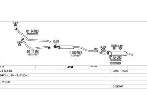 MTS C050097000793 išmetimo sistema 
 Išmetimo sistema -> Išmetimo sistema, visa
