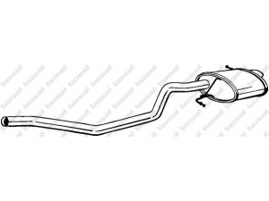 BOSAL 282-725 galinis duslintuvas 
 Išmetimo sistema -> Duslintuvas
18 30 7 785 706