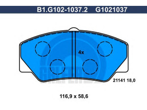 GALFER B1.G102-1037.2 stabdžių trinkelių rinkinys, diskinis stabdys 
 Techninės priežiūros dalys -> Papildomas remontas
5023486, 6184245