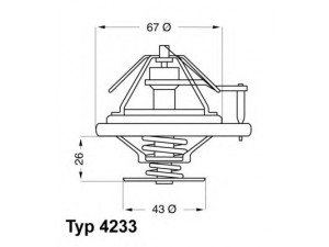 WAHLER 4233.84D termostatas, aušinimo skystis 
 Aušinimo sistema -> Termostatas/tarpiklis -> Thermostat
003 203 82 75, 116 200 02 15