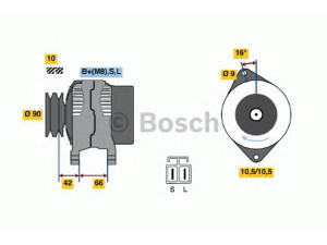 BOSCH 0 986 045 521 kintamosios srovės generatorius 
 Elektros įranga -> Kint. sr. generatorius/dalys -> Kintamosios srovės generatorius
RF1S-18-300, A 002 T B1298, A 2 T B1298