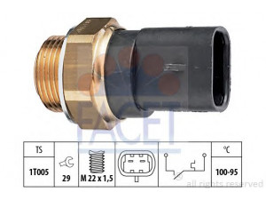 FACET 7.5117 temperatūros jungiklis, radiatoriaus ventiliatorius 
 Aušinimo sistema -> Siuntimo blokas, aušinimo skysčio temperatūra
13 41 011, 13 41 047, 90 242 277