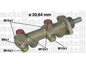 METELLI 05-0043 pagrindinis cilindras, stabdžiai 
 Stabdžių sistema -> Pagrindinis stabdžių cilindras
321 611 019E, 839 611 021, 843 611 021C