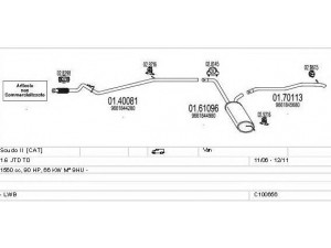 MTS C100656015727 išmetimo sistema 
 Išmetimo sistema -> Išmetimo sistema, visa