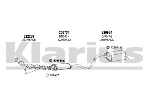 KLARIUS 270533E išmetimo sistema 
 Išmetimo sistema -> Išmetimo sistema, visa