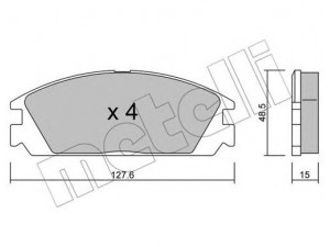METELLI 22-0237-0 stabdžių trinkelių rinkinys, diskinis stabdys 
 Techninės priežiūros dalys -> Papildomas remontas