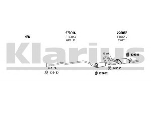 KLARIUS 360870E išmetimo sistema 
 Išmetimo sistema -> Išmetimo sistema, visa