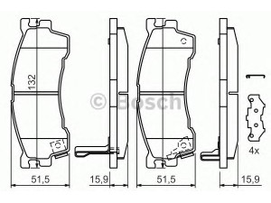 BOSCH 0 986 424 694 stabdžių trinkelių rinkinys, diskinis stabdys 
 Techninės priežiūros dalys -> Papildomas remontas
3401278, 1U0J 33 28Z, 1U0L 33 28Z