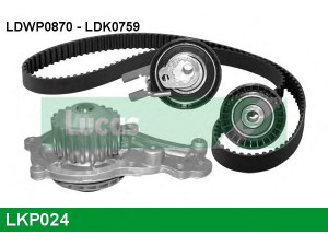 LUCAS ENGINE DRIVE LKP024 vandens siurblio ir paskirstymo diržo komplektas 
 Diržinė pavara -> Paskirstymo diržas/komplektas -> Paskirstymo diržas/komplektas
