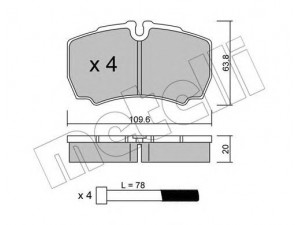 METELLI 22-0604-0 stabdžių trinkelių rinkinys, diskinis stabdys 
 Techninės priežiūros dalys -> Papildomas remontas
42470841, 42555406, 42560080, 42561101