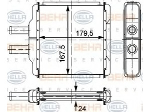 HELLA 8FH 351 024-541 šilumokaitis, salono šildymas 
 Šildymas / vėdinimas -> Šilumokaitis
93730346