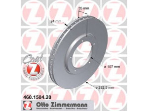 ZIMMERMANN 460.1504.20 stabdžių diskas 
 Dviratė transporto priemonės -> Stabdžių sistema -> Stabdžių diskai / priedai
911 351 041 22