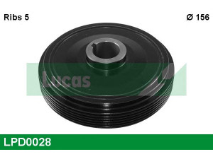 LUCAS ENGINE DRIVE LPD0028 skriemulys, alkūninis velenas 
 Diržinė pavara -> Dirželio skriemulys
0515.H7