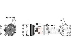 VAN WEZEL 8100K038 kompresorius, oro kondicionierius 
 Oro kondicionavimas -> Kompresorius/dalys
96246405, 96293322