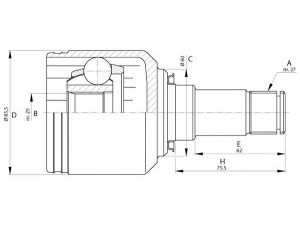 OPEN PARTS CVJ5702.20 jungčių komplektas, kardaninis velenas 
 Ratų pavara -> Sujungimai/komplektas
1693602972, A1693602972