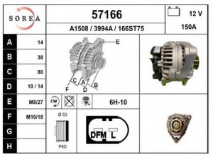 EAI 57166 kintamosios srovės generatorius
99760301201, 99760301203, 99760301207
