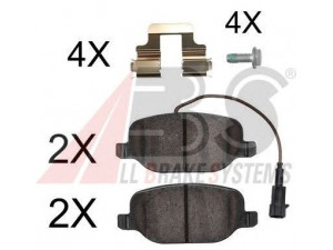A.B.S. 37776 stabdžių trinkelių rinkinys, diskinis stabdys 
 Techninės priežiūros dalys -> Papildomas remontas
77365542
