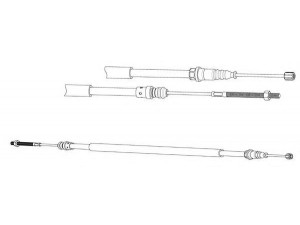 KAWE PU02185 trosas, stovėjimo stabdys 
 Stabdžių sistema -> Valdymo svirtys/trosai
474577