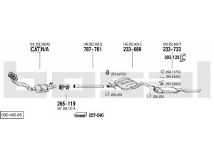 BOSAL 090.400.80 išmetimo sistema 
 Išmetimo sistema -> Išmetimo sistema, visa