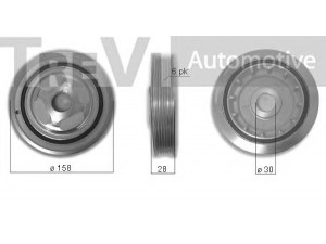 TREVI AUTOMOTIVE PC1293 skriemulys, alkūninis velenas 
 Diržinė pavara -> Dirželio skriemulys
0515W4, 515W4, 0515W4, 515W4