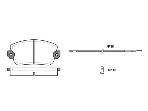 KAWE 0024 02 stabdžių trinkelių rinkinys, diskinis stabdys 
 Techninės priežiūros dalys -> Papildomas remontas
5888544, 82315602, GBP634
