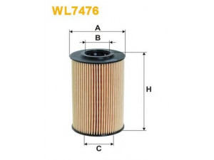 WIX FILTERS WL7476 alyvos filtras 
 Filtrai -> Alyvos filtras
03L115466, 03L115562, 03L115466