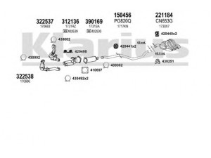 KLARIUS 631393E išmetimo sistema 
 Išmetimo sistema -> Išmetimo sistema, visa