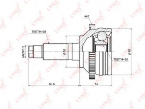 LYNXauto CO-5153A jungčių komplektas, kardaninis velenas 
 Ratų pavara -> Sujungimai/komplektas
GD17-25-50X, GD17-25-50XA, GD17-25-50XB