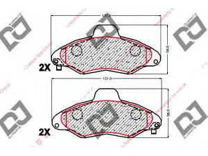DJ PARTS BP1943 stabdžių trinkelių rinkinys, diskinis stabdys 
 Techninės priežiūros dalys -> Papildomas remontas
1048308, 1048310, 1130753, 94AB2K021AB