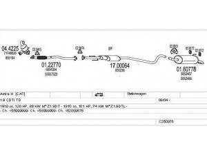 MTS C250976011549 išmetimo sistema 
 Išmetimo sistema -> Išmetimo sistema, visa