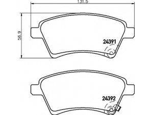 HELLA 8DB 355 012-511 stabdžių trinkelių rinkinys, diskinis stabdys 
 Techninės priežiūros dalys -> Papildomas remontas
71742853, 71750033, 71773147, 5581079J00