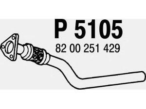FENNO P5105 išleidimo kolektorius 
 Išmetimo sistema -> Išmetimo vamzdžiai
BM50208, 8200251429