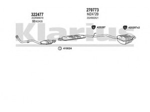 KLARIUS 600565E išmetimo sistema 
 Išmetimo sistema -> Išmetimo sistema, visa