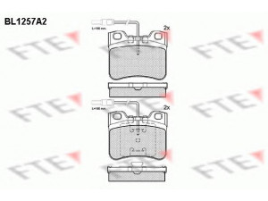 FTE BL1257A2 stabdžių trinkelių rinkinys, diskinis stabdys 
 Techninės priežiūros dalys -> Papildomas remontas
95619550, 95619601, 95619602, 95619603