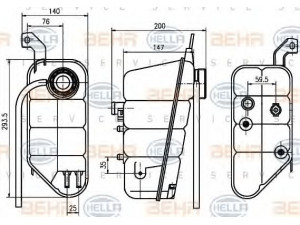 HELLA 8MA 376 755-131 išsiplėtimo bakelis, aušinimo skystis 
 Aušinimo sistema -> Radiatorius/alyvos aušintuvas -> Išsiplėtimo bakelis, variklio aušinimo skystis
220 500 00 49, A 220 500 00 49