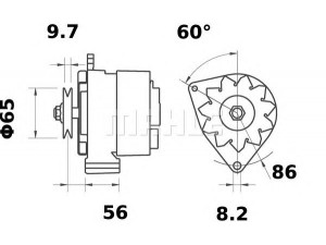 MAHLE ORIGINAL MG 615 kintamosios srovės generatorius 
 Elektros įranga -> Kint. sr. generatorius/dalys -> Kintamosios srovės generatorius
046 903 023 H, 049 903 015, 049 903 015 D