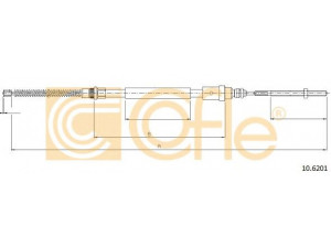 COFLE 10.6201 trosas, stovėjimo stabdys 
 Stabdžių sistema -> Valdymo svirtys/trosai
4745H1, 9623328980