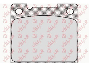 VILLAR 626.0438 stabdžių trinkelių rinkinys, diskinis stabdys