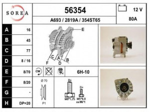 EAI 56354 kintamosios srovės generatorius 
 Elektros įranga -> Kint. sr. generatorius/dalys -> Kintamosios srovės generatorius
12311721921